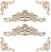 Decorazioni in Legno - Houtsnijwerk Decorativo - 6 pezzi - Legno Massello