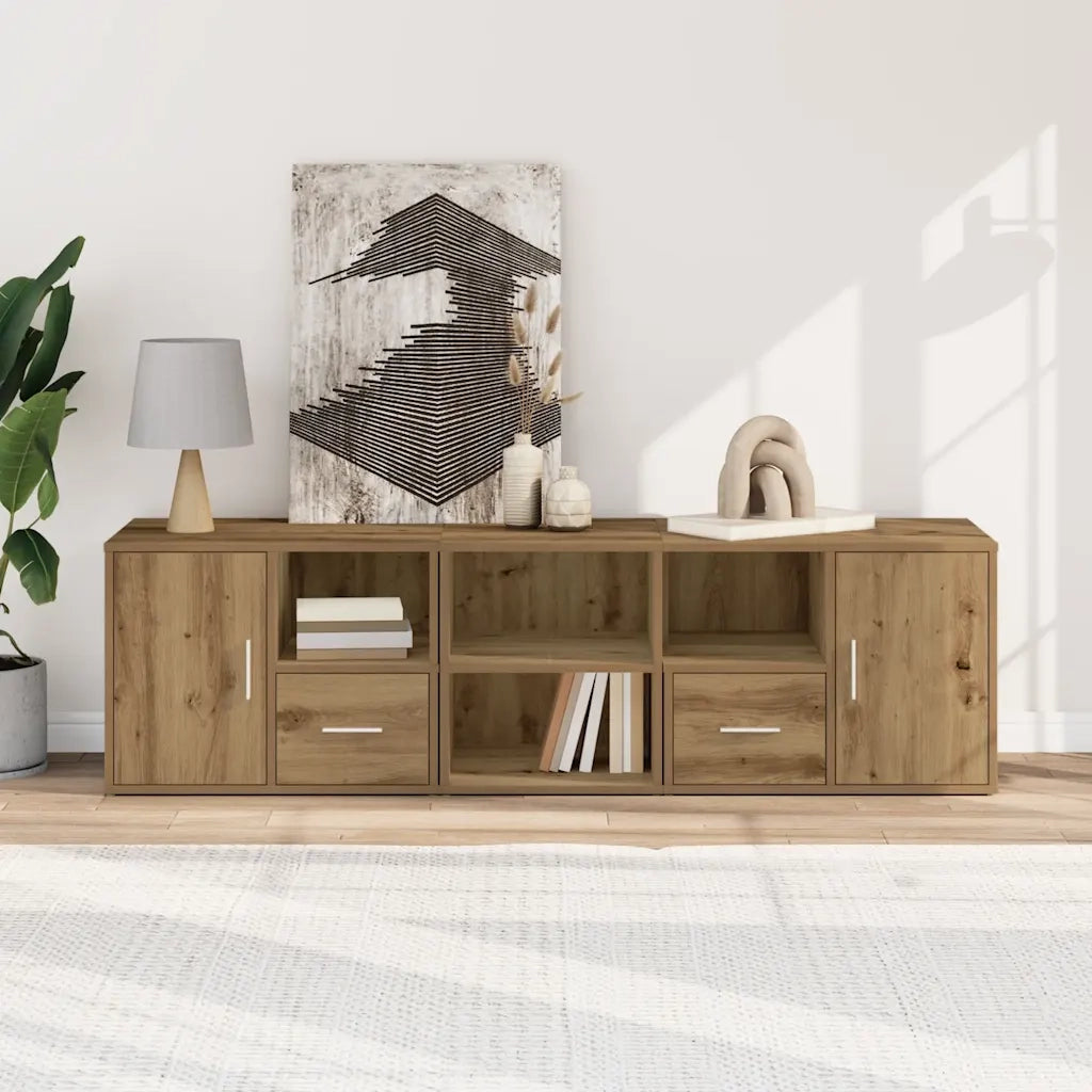 Mobile Angolare Rovere Artigianale 160x40x45 cm in Truciolato 3307827
