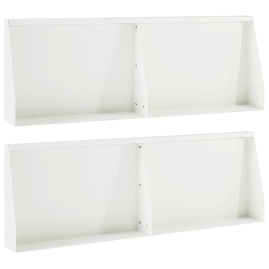Muro di contenimento 4 pz 60 x 12 x 50 cm Acciaio Bianco 3449087