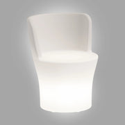 Poltrona luminosa moderna di design Ø60 H80 in polimero LED multicolore per interno ed esterno - Made in Italy - Monacis
