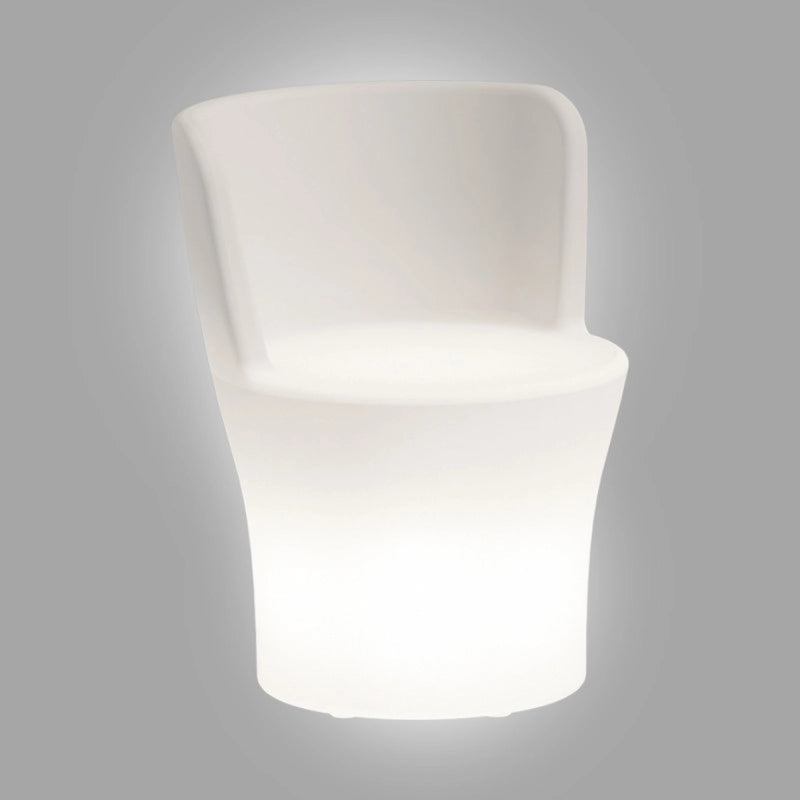Poltrona luminosa moderna di design Ø60 H80 in polimero LED multicolore per interno ed esterno - Made in Italy - Monacis