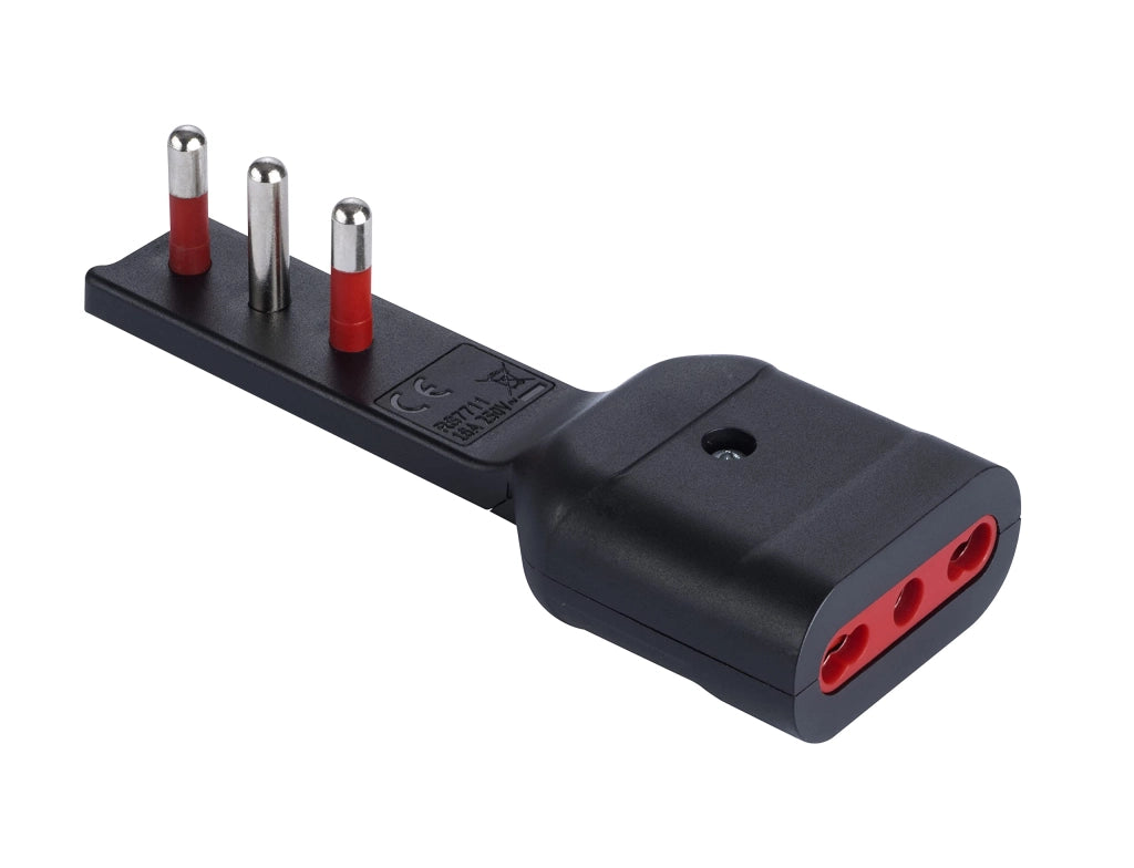Adattatore Ultra Piatto 16AH 2P+T Presa 16 Ah Colore Nero Rosi