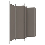 Divisorio a 5 Pannelli-Set di 5 pannelli Paravento Antracite 250x200 cm Tessuto