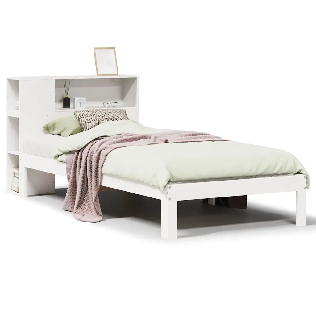 Letto con Libreria senza Materasso 75x190 cm in Legno Pino 3322535