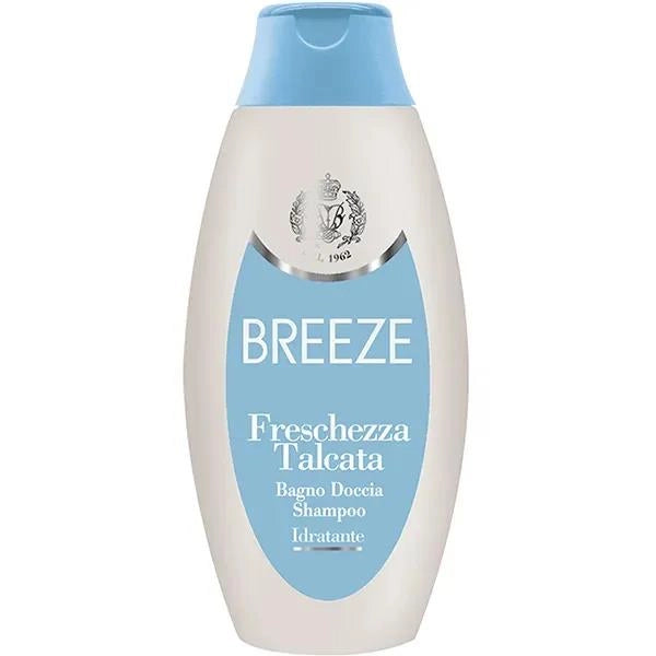 BREEZE BAGNO DOCCIA SHAMPOO CORPO CAPELLI 400ML FRAGRANZA TALCO