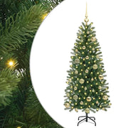 Albero di Natale | Decorazioni natalizie artificiale con 150 LED Verde 120 cm PE e PVC