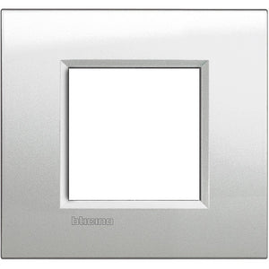 Living Light - Placca quadra 2P Argento lunare - LNA4802GL