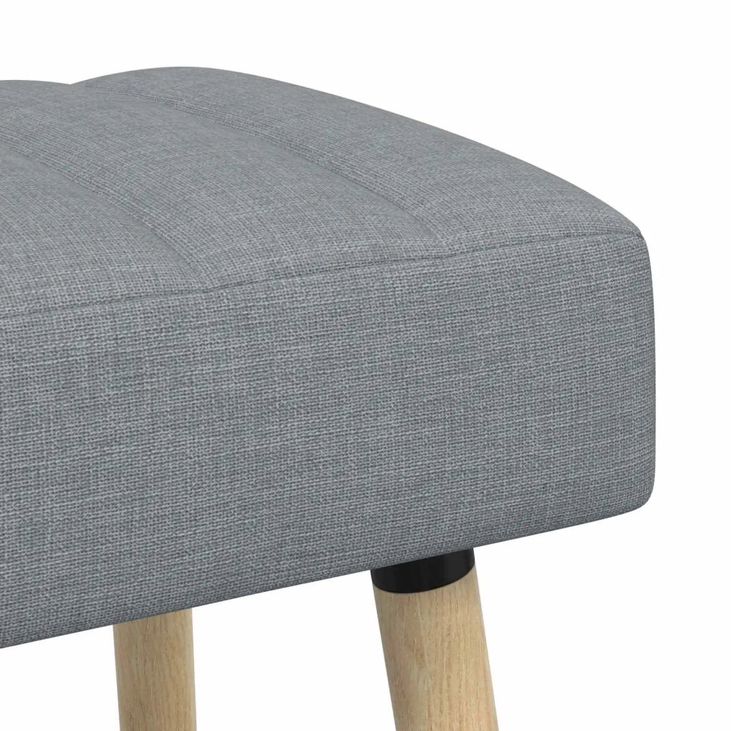 Panchina trapuntata a canale Grigio Chiaro 80 x 40 x 46 cm 42038473