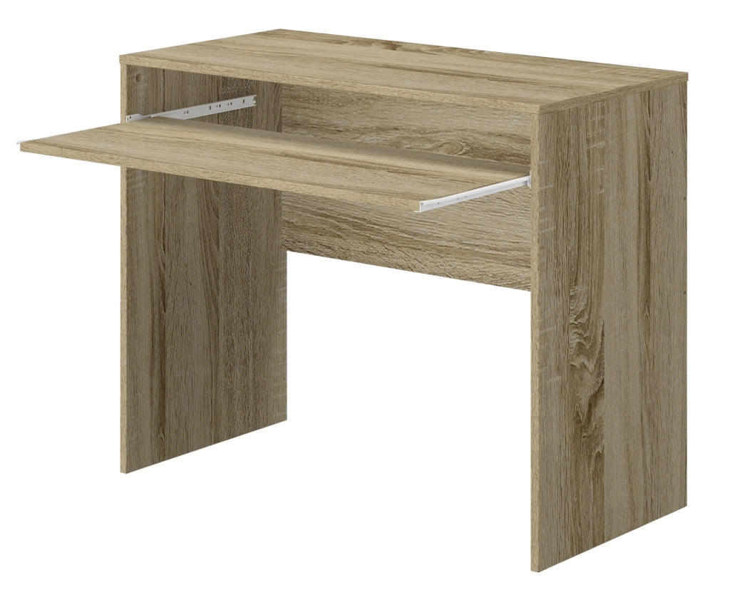 Scrivania con piano estraibile in mdf , rovere 90x45 h74cm Slome Brica