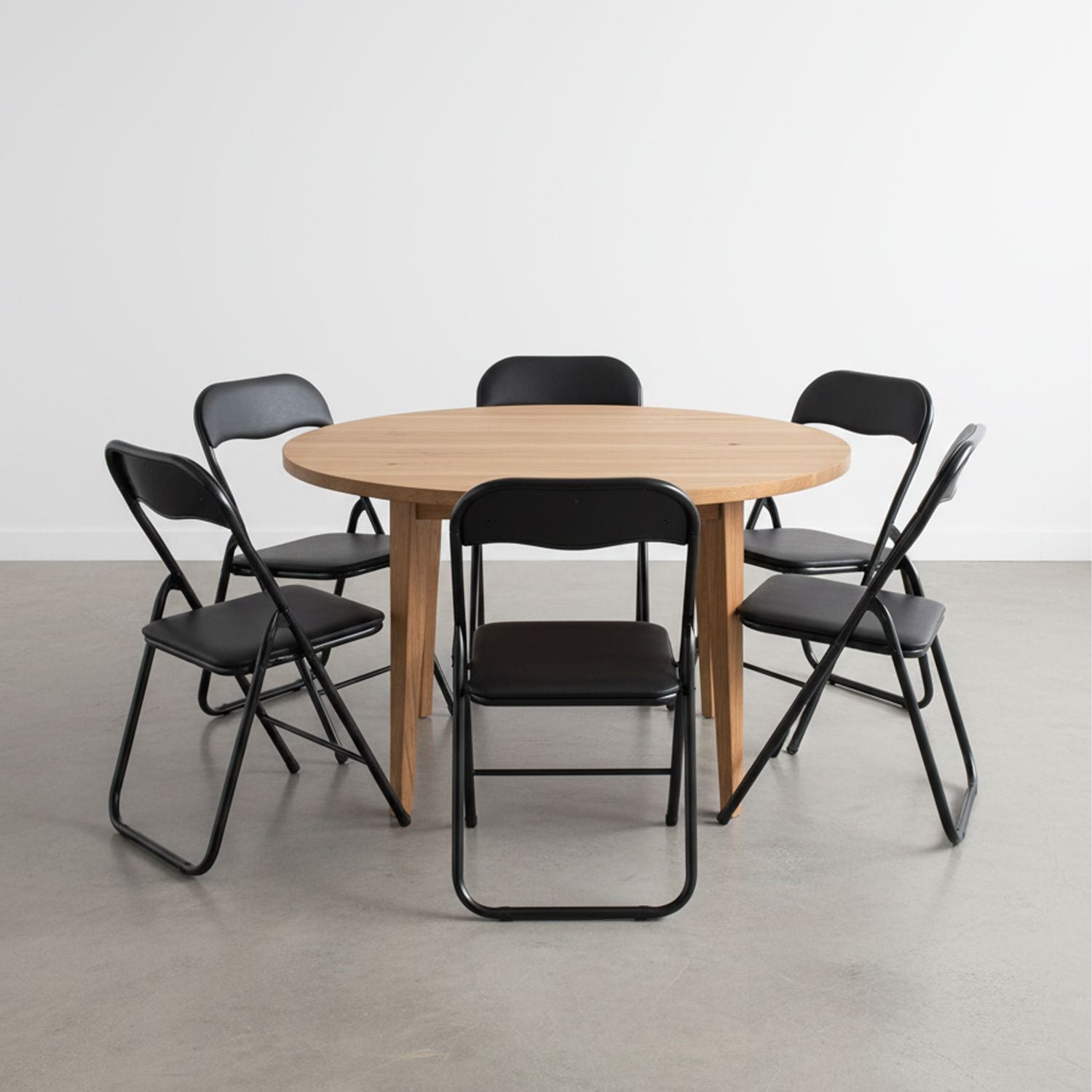 Set Di 6 Sedie Pieghevoli Con Struttura In Ferro Imbottite Salvaspazio Per Giardino Sala Riunioni Eventi Cuc Nero / Nero