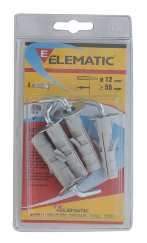 elematic blister tassello enp/gm12 gancio medio  4 pz cod:ferx.12910