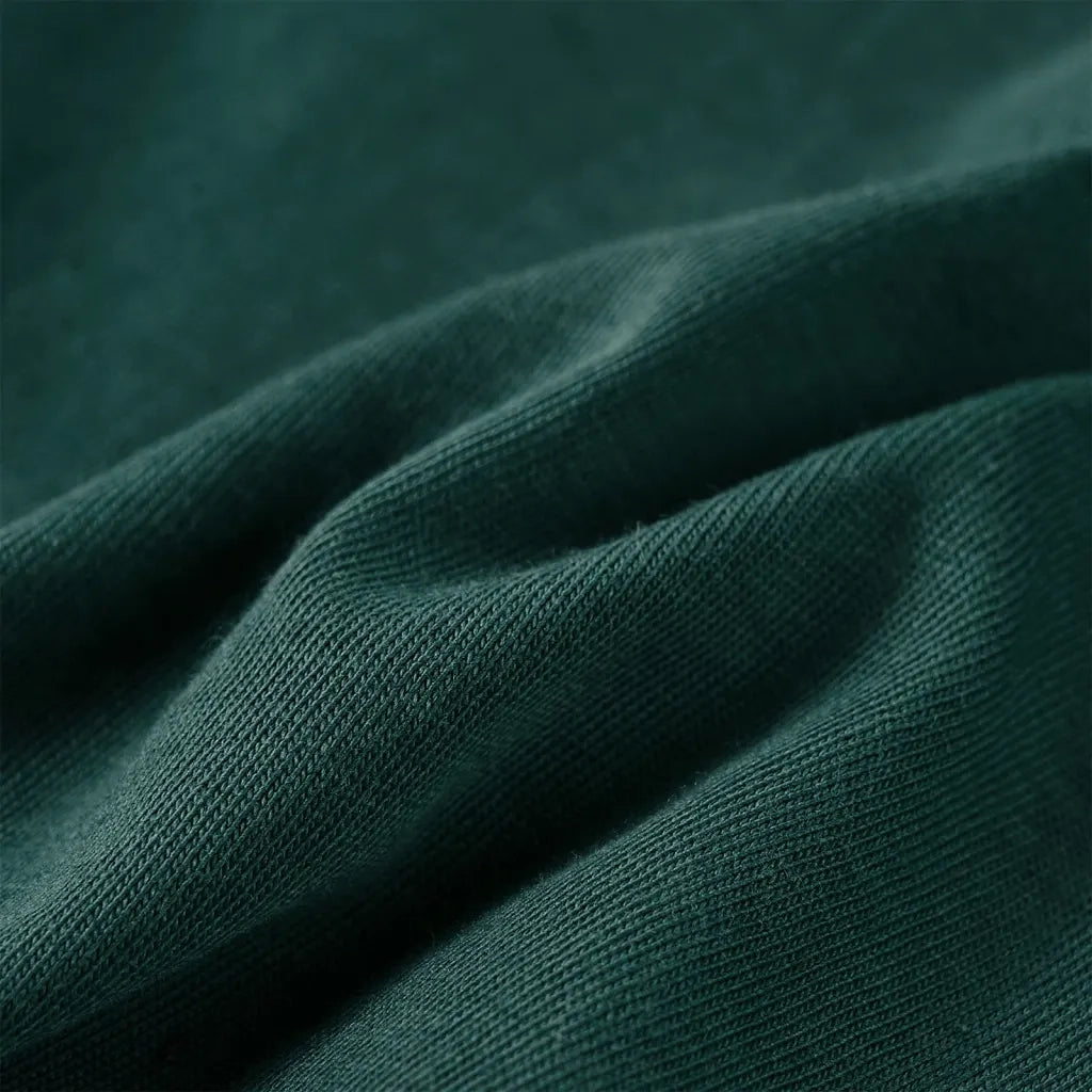 Maglietta da Bambino a Maniche Lunghe Verde Scuro 116 12901