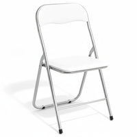 Set Di 6 Sedie Pieghevoli Con Struttura In Ferro Imbottite Salvaspazio Per Giardino Sala Riunioni Eventi Cucina Bianco