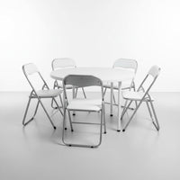 Set Di 6 Sedie Pieghevoli Con Struttura In Ferro Imbottite Salvaspazio Per Giardino Sala Riunioni Eventi Cucina Bianco