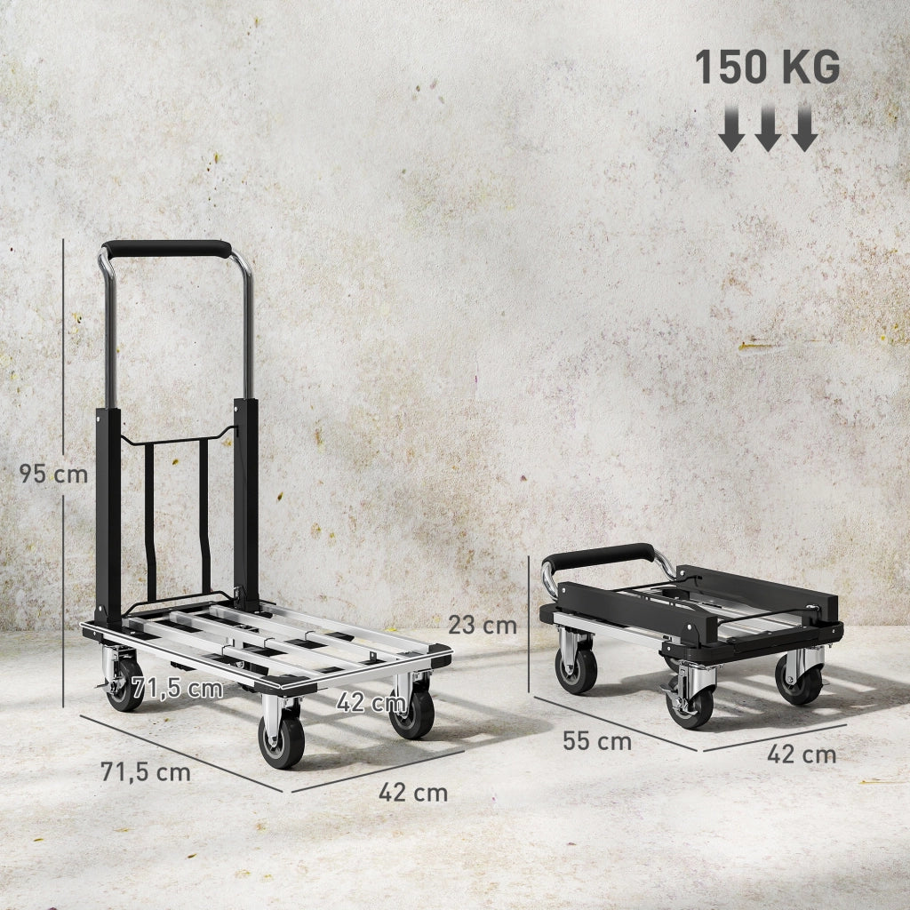 Carrello pieghevole ¨C zephmum ¨C 150 kg, metallo, nero