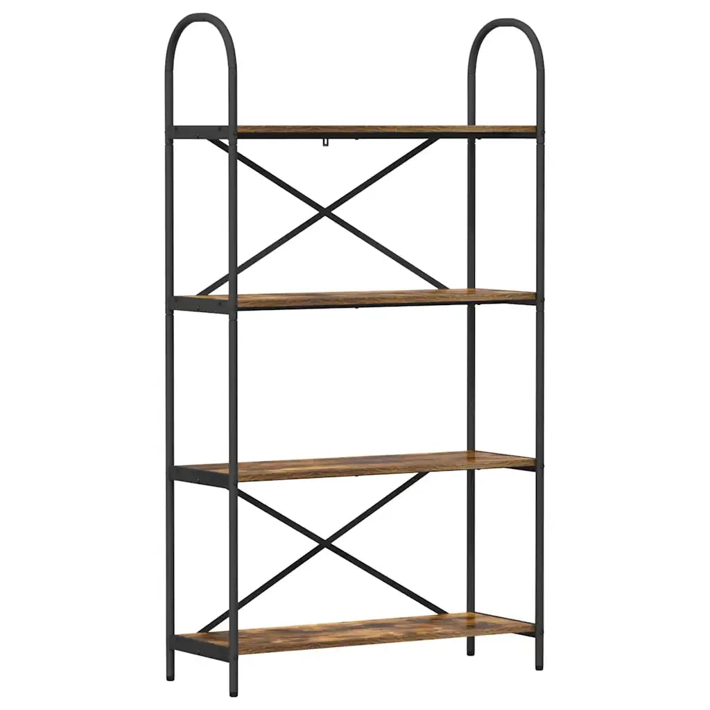 Libreria-Scaffale per Libri-Mobile di Stoccaggio Rovere fum¨¦ 80 x 30 x 146 cm Legno multistrato 887167