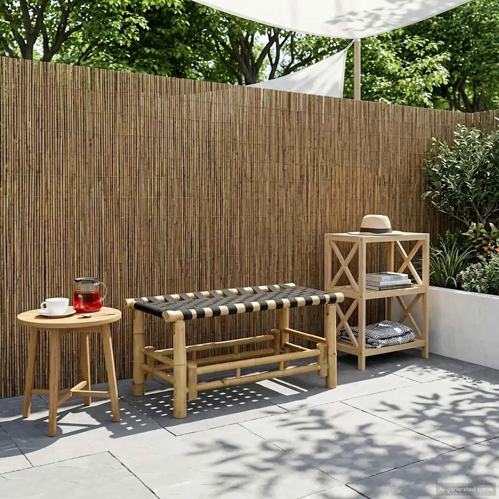 Panchina da giardino Naturale 80 x 38 x 40 cm Bambù 42028073