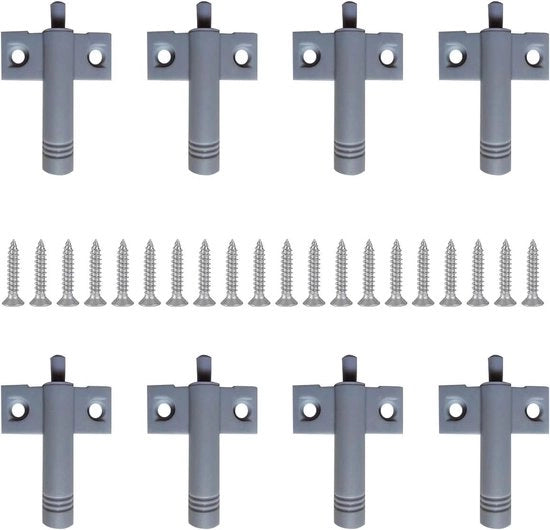 10 pezzi di Drenaggio di Cassetta di Chiusura Soft Close per Cucina in Acciaio Inossidabile - Grigio