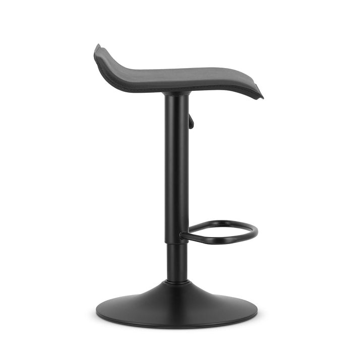 Sgabello girevole Valora YERR in ecopelle nera regolabile