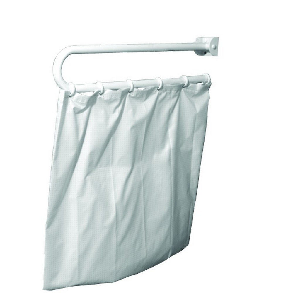 Maniglione barra ribaltabile reggitenda inox lucido