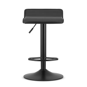 Sgabello girevole Valora YERR in ecopelle nera regolabile
