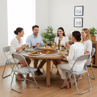 Set Di 6 Sedie Pieghevoli Con Struttura In Ferro Imbottite Salvaspazio Per Giardino Sala Riunioni Eventi Cucina Tortora