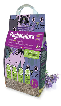 Lettiera Gatto Bioattiva alla Lavanda Paglianatura 2,4 KG/6 LT - Naturale, Ecologica e Anti-Odore