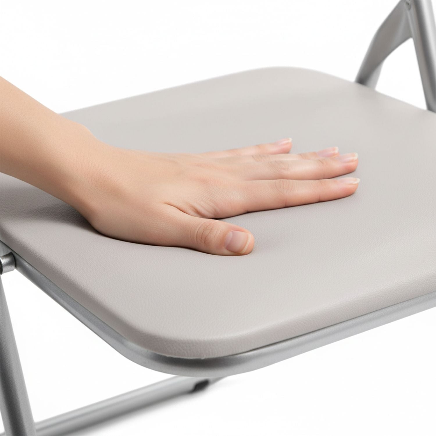 Set Di 6 Sedie Pieghevoli Con Struttura In Ferro Imbottite Salvaspazio Per Giardino Sala Riunioni Eventi Cucina Tortora