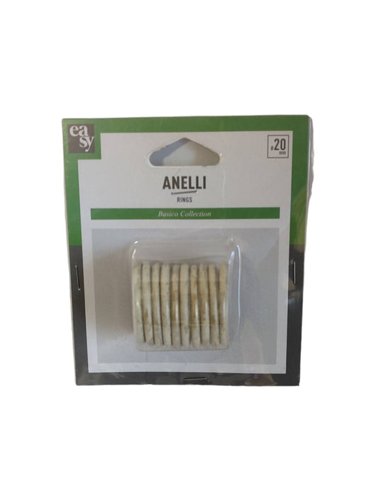 ANELLI PER ASTA TENDA 10 PZ AVORIO ORO