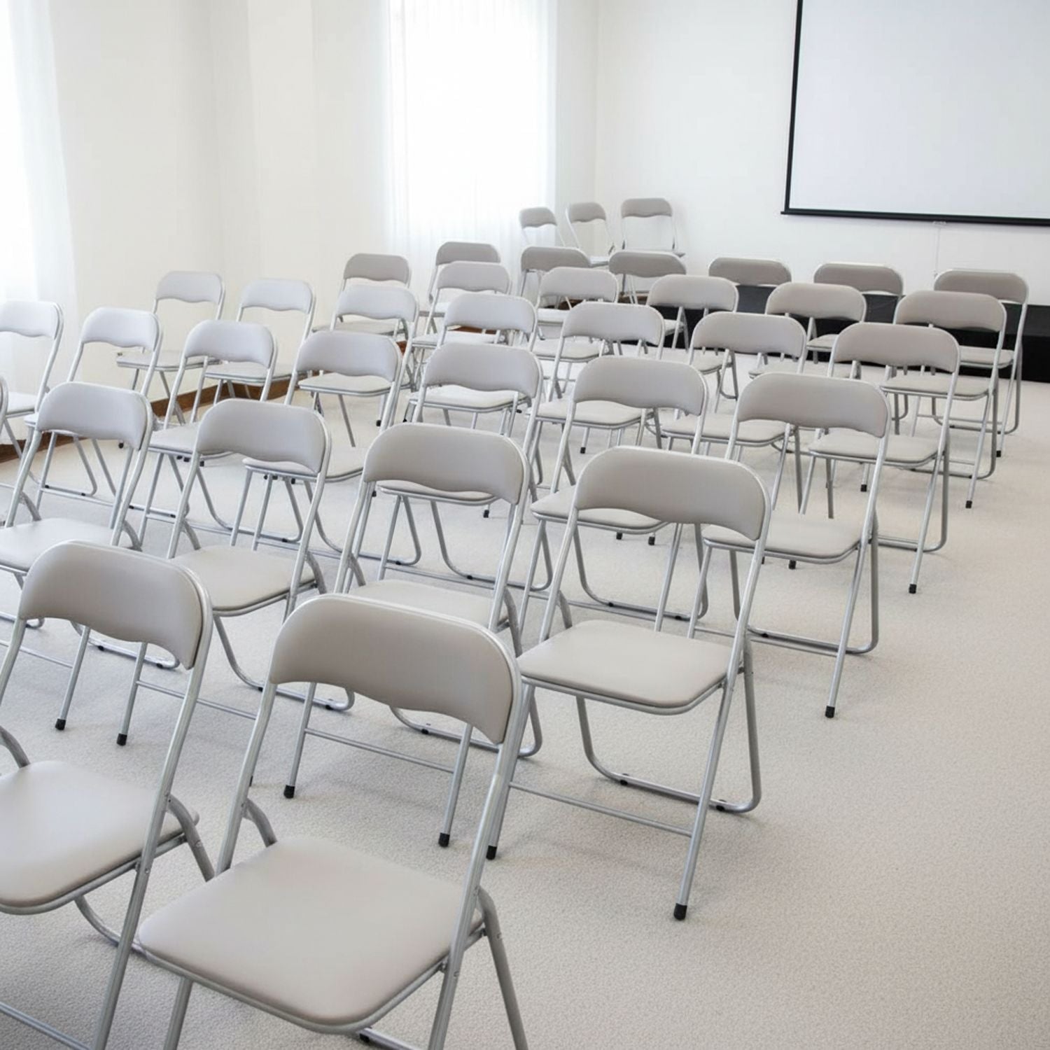 Set Di 6 Sedie Pieghevoli Con Struttura In Ferro Imbottite Salvaspazio Per Giardino Sala Riunioni Eventi Cucina Tortora