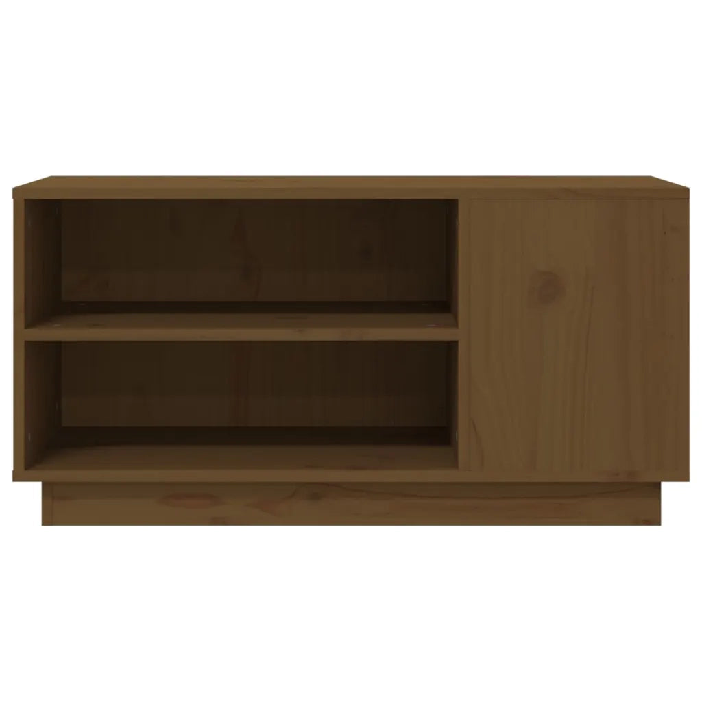 Mobile Porta TV Miele 80x35x40,5 cm in Legno Massello di Pino cod mxl 18253