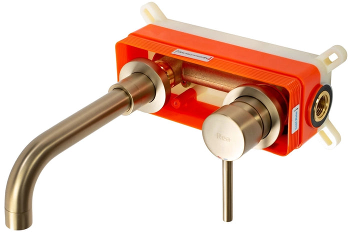 Rubinetto Da Incasso Rea Lungo Long Gold Brush + Box