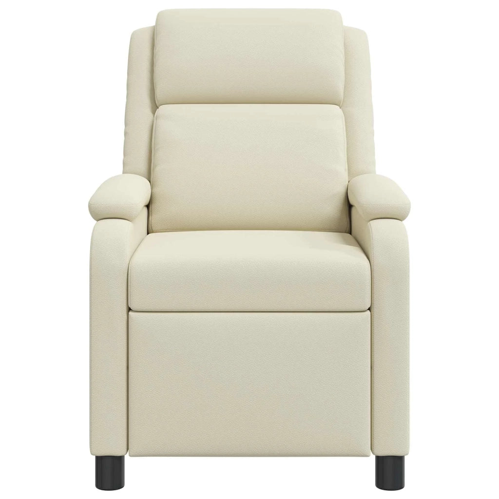 Divano Sedia-Poltrona reclinabile Crema Similpelle 186288
