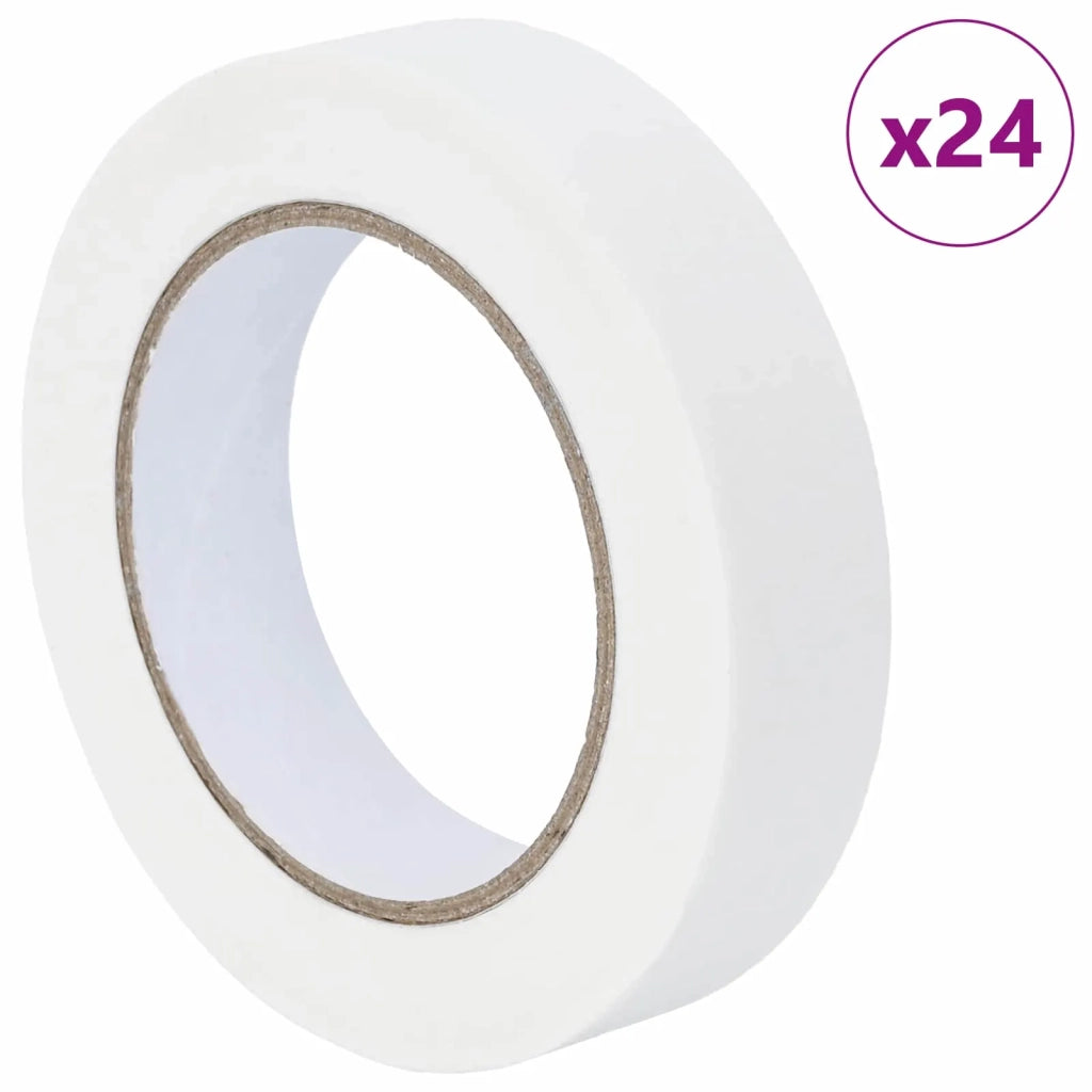 Nastri Adesivi per Pittori 24 pcs Bianco 25mm x 50m Carta 42019657