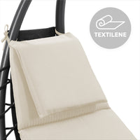 Sdraio Amaca Prendisole con Ombrellone Parasole da Giardino in Poliestere Beige