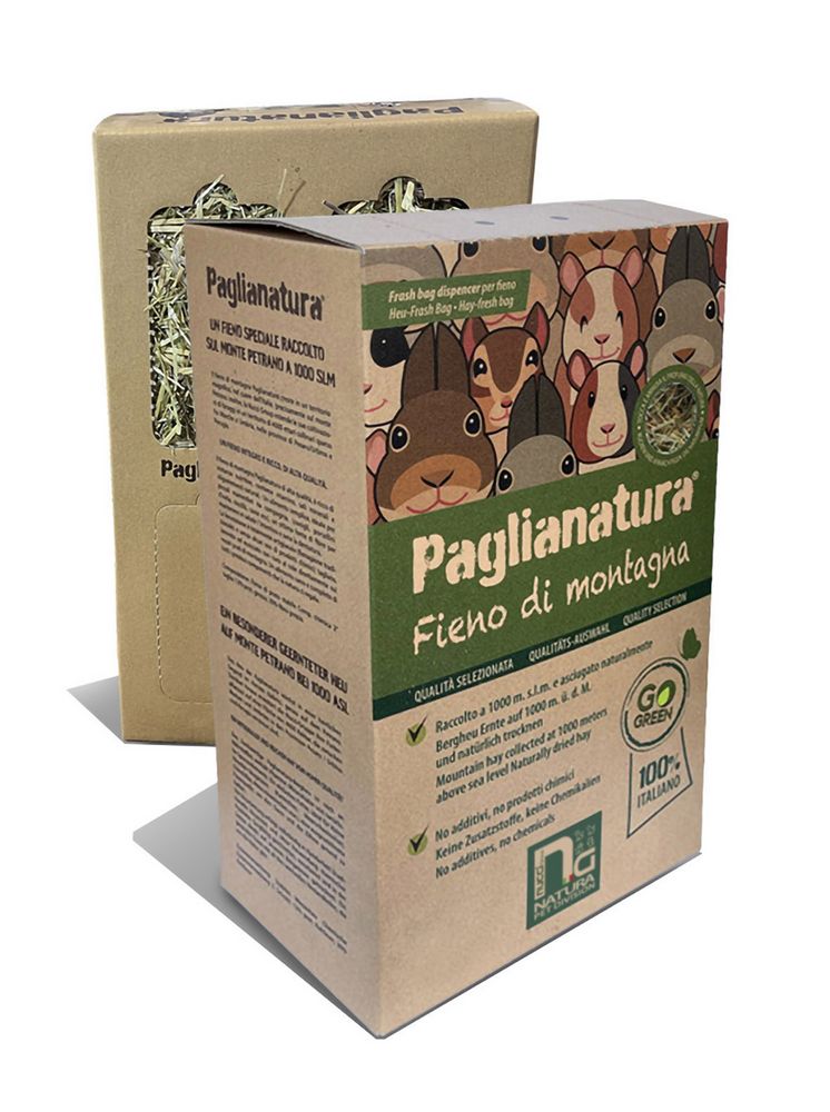 Dispenser Fieno Montagna 700g - Naturale e Fresco per Roditori e Conigli