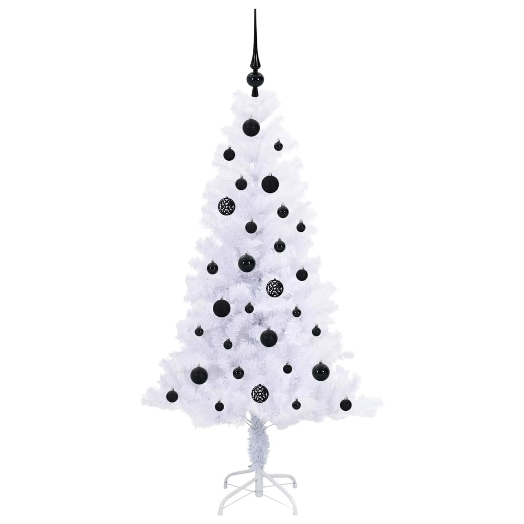 Albero di Natale | Decorazioni natalizie artificiale Bianco 150 cm PVC e Acciaio