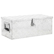 Contenitore Portaoggetti Argento 70x31x27 cm in Alluminio CFW3234204
