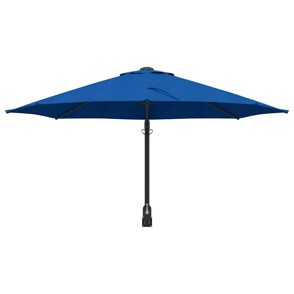 Moderno ombrellone da giardino basculante 248 x 248 x 148 cm design minimalista resistente in poliestere azzurro 02_0058633