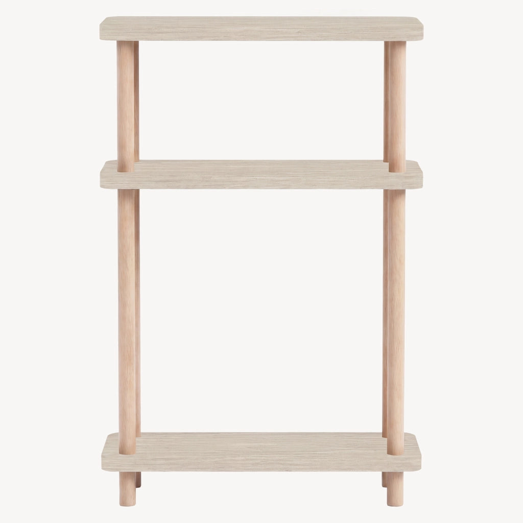Scaffale da Terra Multiuso Nampernu a 3 Piani 62 x 40 x 18 cm - Color Travertino [en.casa]