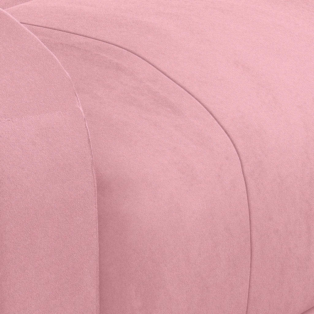 Poltrona Massaggiante Reclinabile Rosa in Velluto