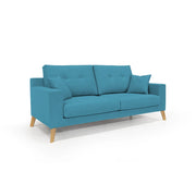 Danish Divano moderno in tessuto morbido impermeabile T02 206 cm azzurro