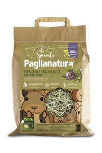 Paglianatura Alfalfa 100% 600 gr. - Nutrimento Naturale e Proteico per Conigli e Roditori