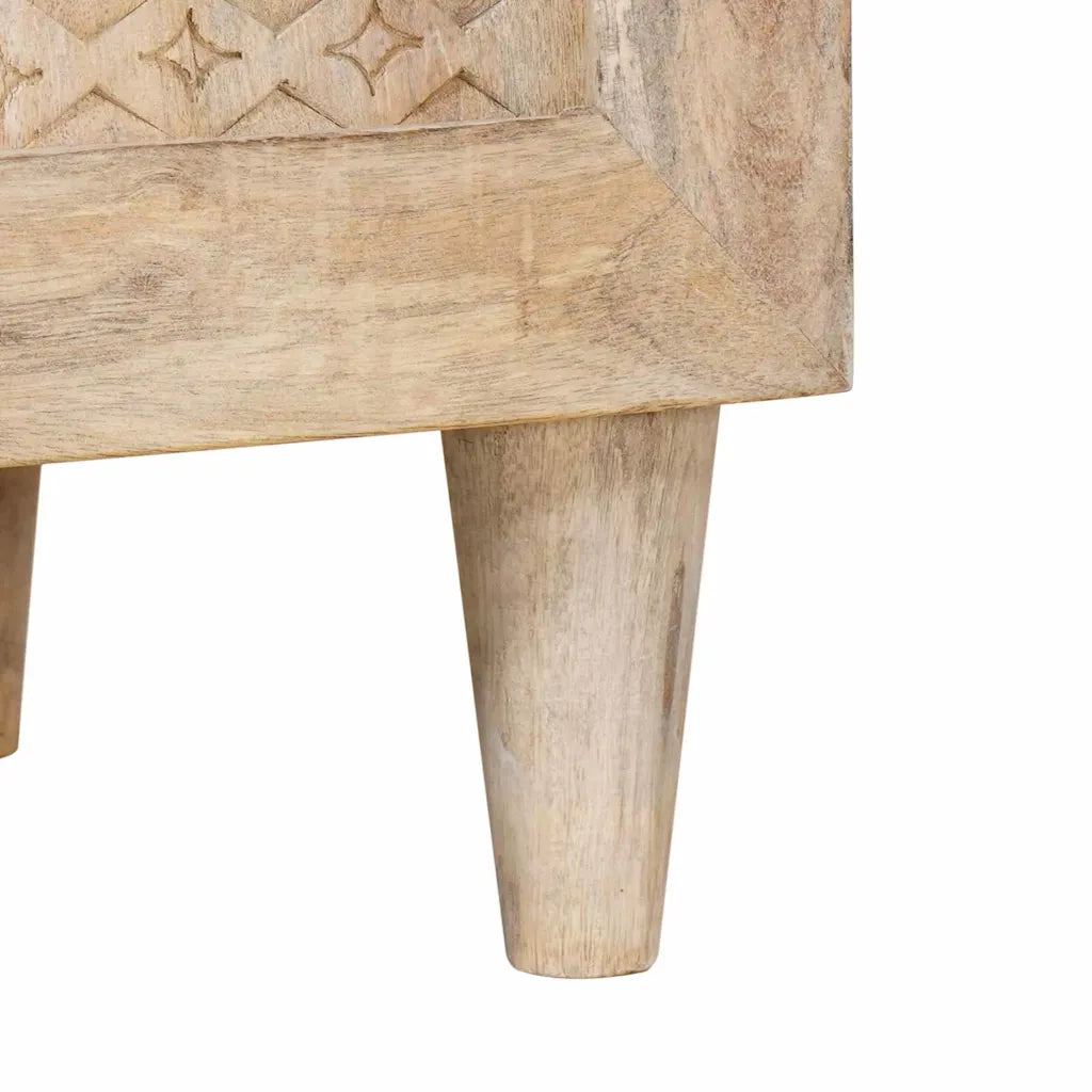 vidaXL Mobile TV Bianco 105 x 33 x 46 cm legno massello di mango