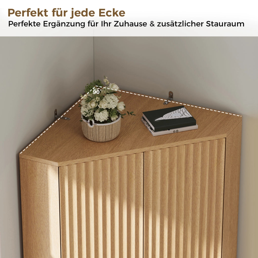 Armadio angolare in MDF naturale 60×60×172 cm