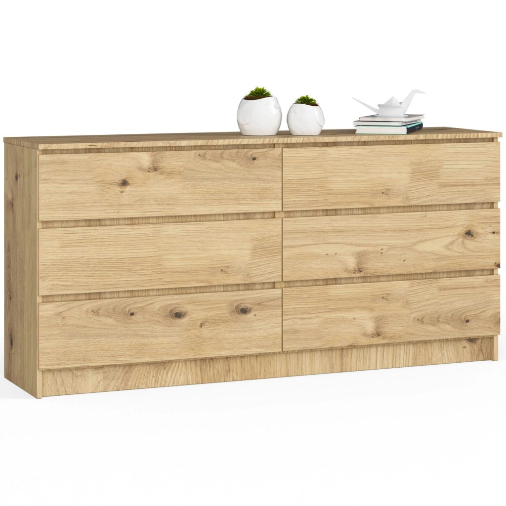 Cassettiera AKORD K160 Quercia Artisan 160 cm 6 cassetti 160x40x77 cm