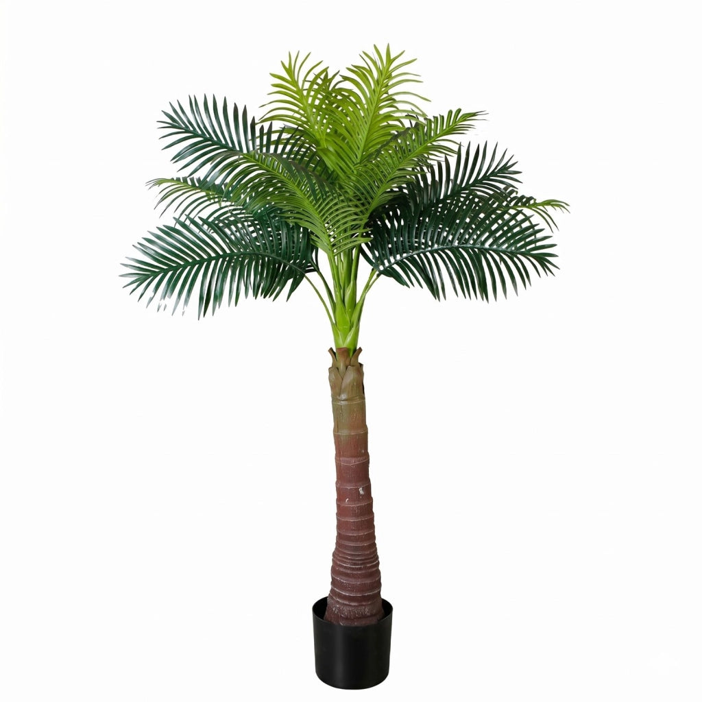 Palma Artificiale Marvin 180 cm con 16 Foglie Tropicali Realistiche, Pianta Decorativa per Interni, Uffici e Ambienti Co