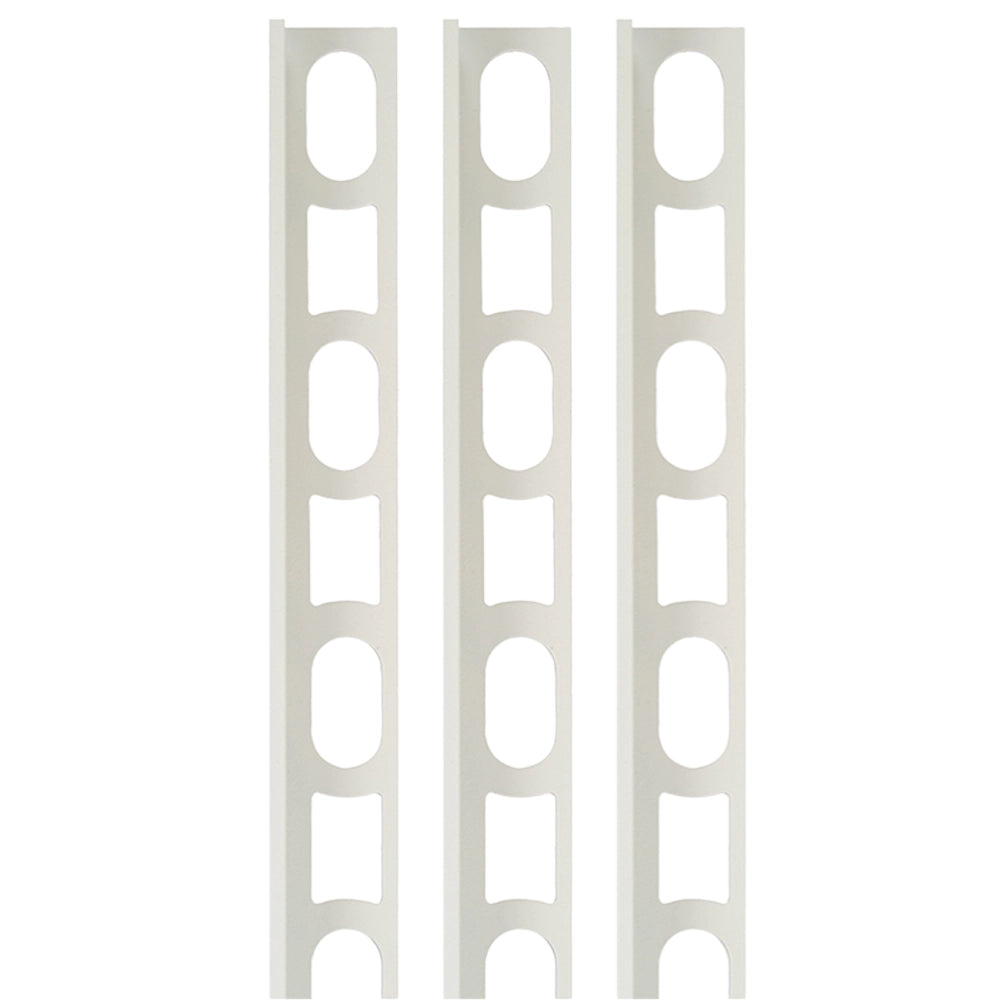 Profili in alluminio verniciato colore bianco 100 a l per finitura parete proangle *** pezzi 3 pz, confezione 1