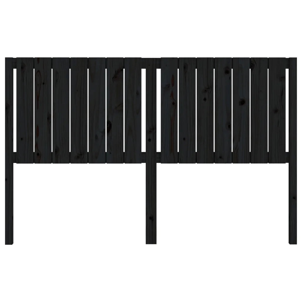 Testiera | Testata per Letto Nera 165,5x4x100cm in Legno Massello di Pino
