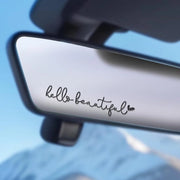 Sticker per specchiera retrovisore, adesivo per auto, nero con accessori per donne